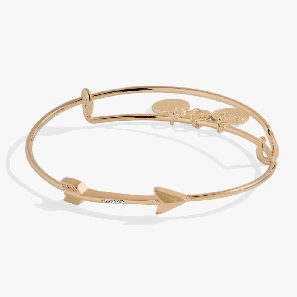 In-Line Arrow Bangle Gold | Alex and Ani