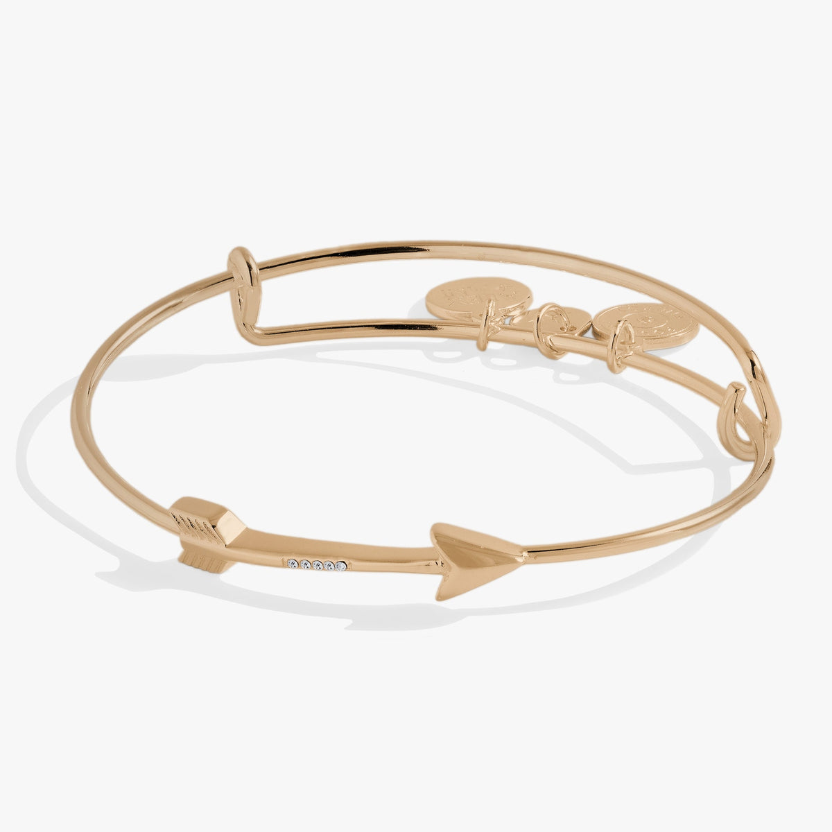 In-Line Arrow Bangle Gold | Alex and Ani