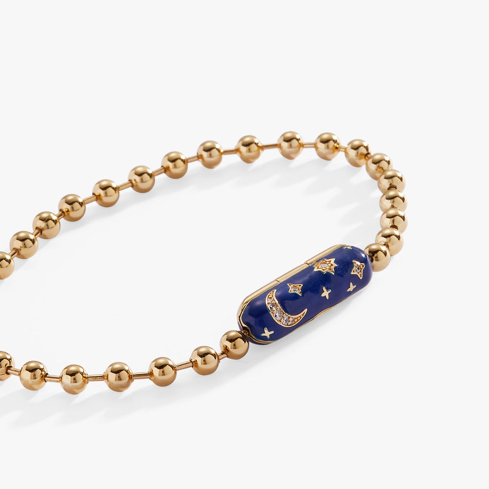 Starry Night Barrel Closure Bracelet Gold | Alex and Ani