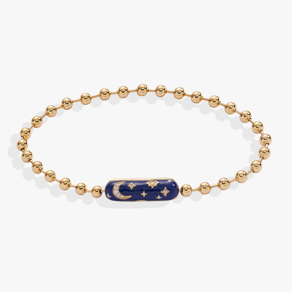 Starry Night Barrel Closure Bracelet Gold | Alex and Ani