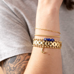 Starry Night Barrel Closure Bracelet Gold | Alex and Ani