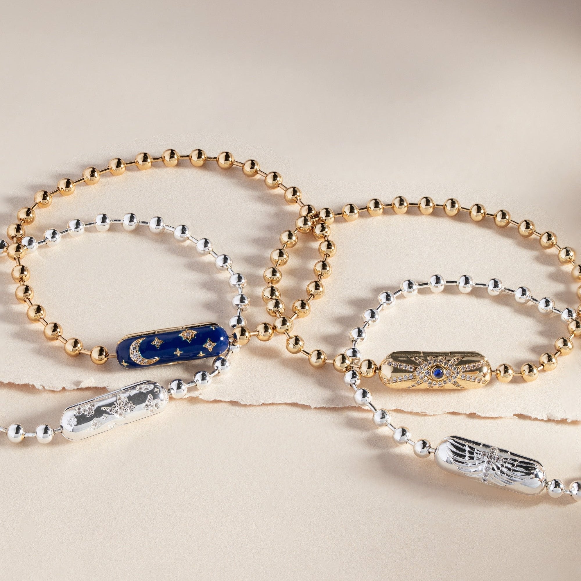 Starry Night Barrel Closure Bracelet Gold | Alex and Ani