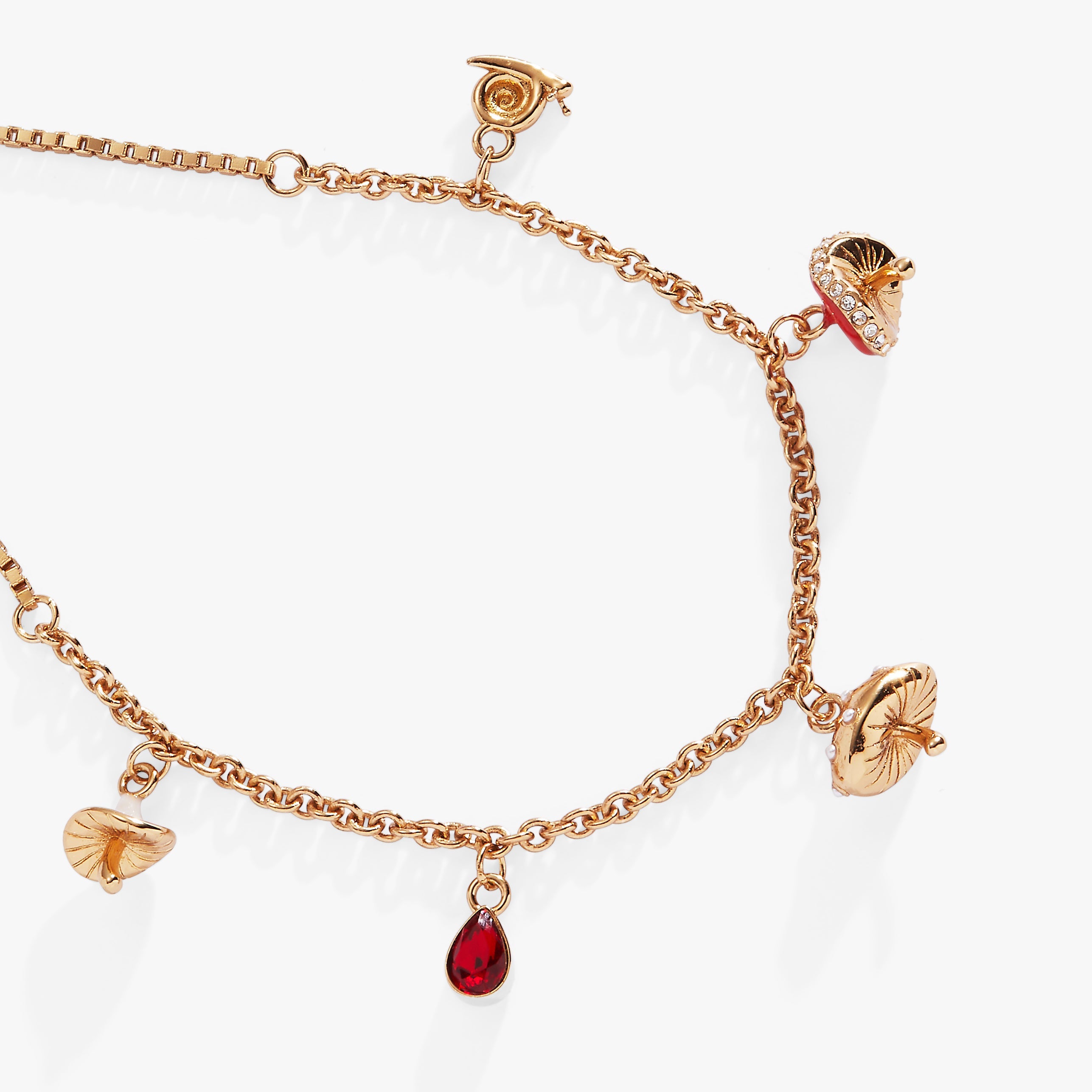 Mushroom Bolo Charm Bracelet Gold | Alex and Ani